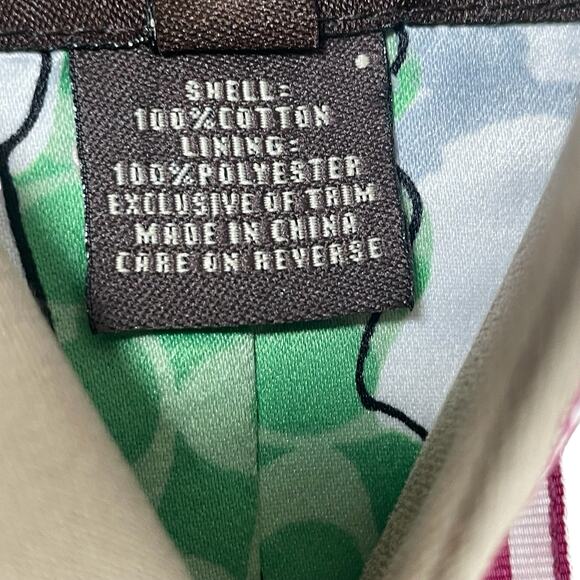 COACH Women's XS Khaki Trench Cotton Coat Floral Lined Classic - Picture 7 of 8